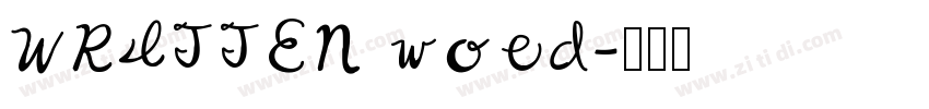 WRITTEN woed字体转换
